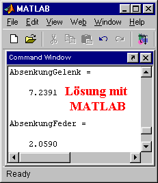 Lsung mit
           MATLAB