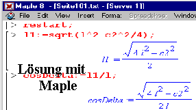 L�sung mit
         Maple
