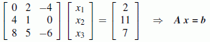 System mit singulärer Koeffizientenmatrix