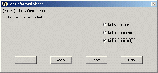 AnsysPlotDeformedShape